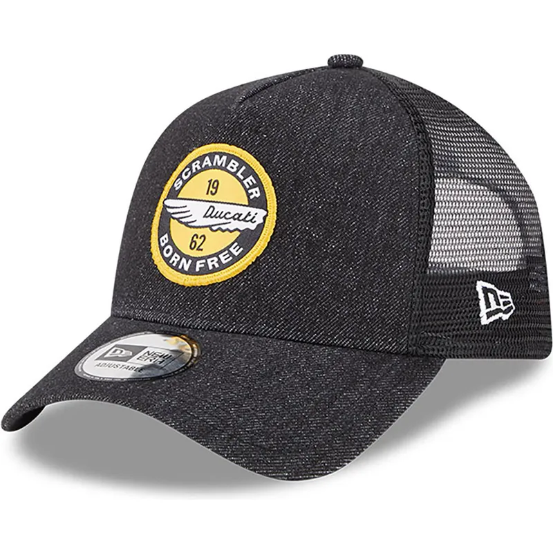 epci-curbata-negru-snapback-denim-a-frame-de-ducati-motor-motogp-de-new-era