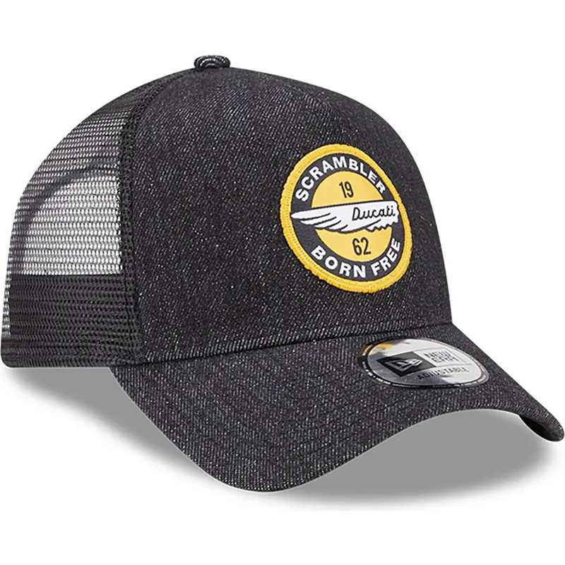 epci-curbata-negru-snapback-denim-a-frame-de-ducati-motor-motogp-de-new-era