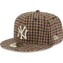 epci-plata-maro-fitted-59fifty-harris-tweed-de-new-york-yankees-mlb-de-new-era