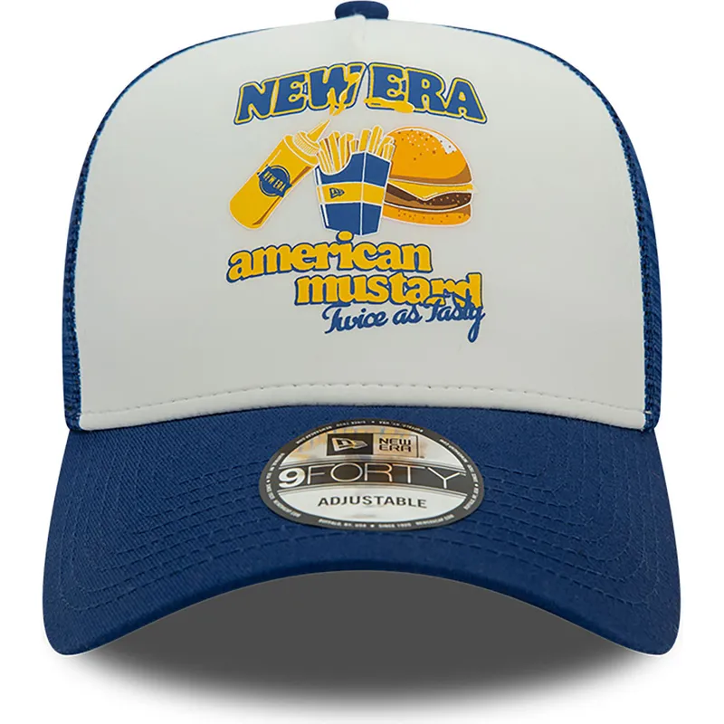 epci-curbata-albastru-snapback-mustard-a-frame-food-de-new-era