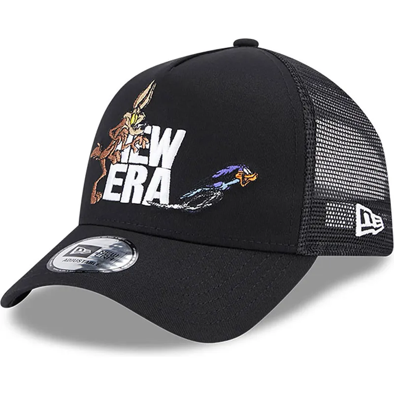 epci-curbata-negru-snapback-a-frame-de-coyote-y-correcaminos-looney-tunes-de-new-era