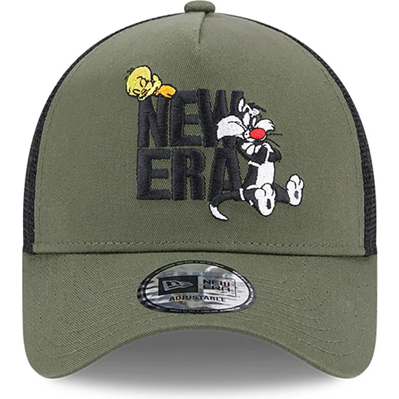 gron-a-frame-truckerkeps-med-snurre-spratt-och-sylvester-looney-tunes-fran-new-era