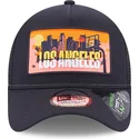 casquette-trucker-bleue-marine-a-frame-repreve-license-plate-los-angeles-new-era