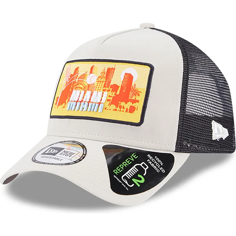 epci-curbata-bej-snapback-a-frame-repreve-license-plate-de-miami-de-new-era