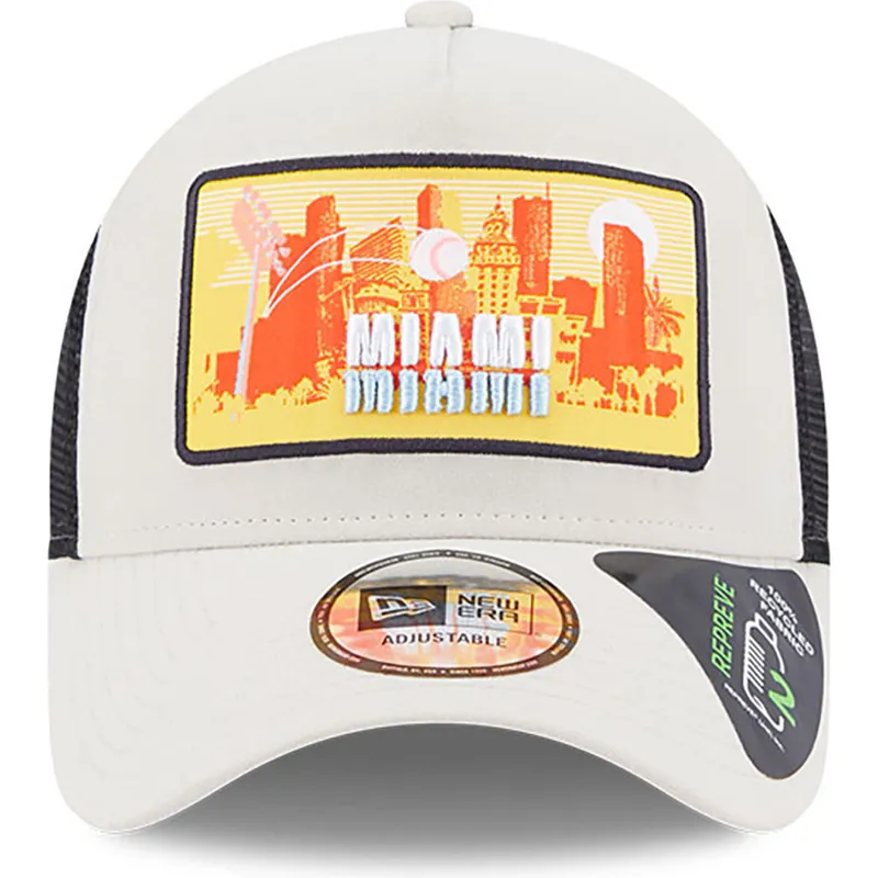 epci-curbata-bej-snapback-a-frame-repreve-license-plate-de-miami-de-new-era