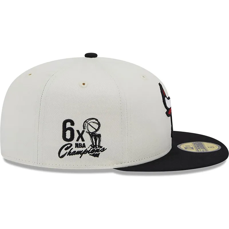 new-era-chicago-bulls-nba-59fifty-championships-vit-och-svart-justerbar-flat-keps