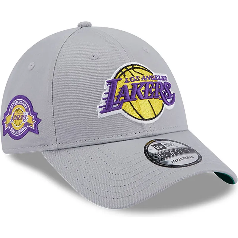epci-curbata-gri-reglabila-9forty-team-side-patch-de-los-angeles-lakers-nba-de-new-era