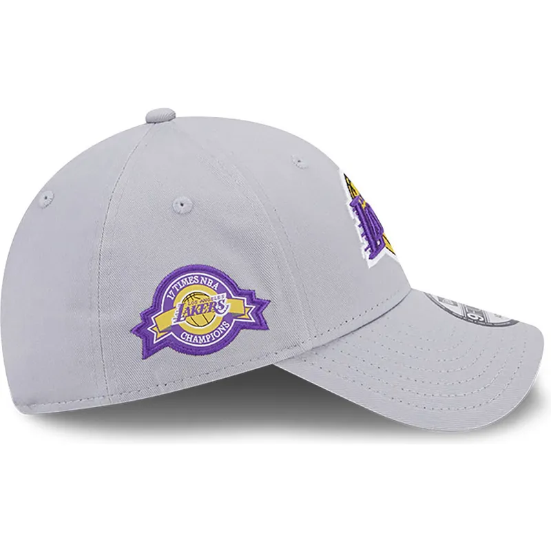epci-curbata-gri-reglabila-9forty-team-side-patch-de-los-angeles-lakers-nba-de-new-era