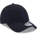 casquette-courbee-bleue-marine-ajustable-avec-logo-bleu-marine-9forty-repreve-los-angeles-dodgers-mlb-new-era