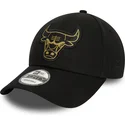 epci-curbata-negru-reglabila-9forty-metallic-badge-de-chicago-bulls-nba-de-new-era