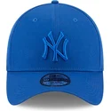 casquette-courbee-bleue-ajustee-avec-logo-bleu-39thirty-league-essential-new-york-yankees-mlb-new-era