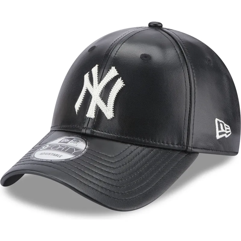 epci-curbata-negru-reglabila-9forty-leather-de-new-york-yankees-mlb-de-new-era