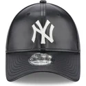 epci-curbata-negru-reglabila-9forty-leather-de-new-york-yankees-mlb-de-new-era