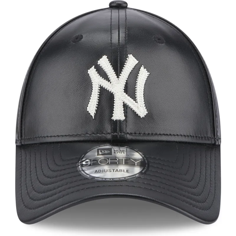 epci-curbata-negru-reglabila-9forty-leather-de-new-york-yankees-mlb-de-new-era