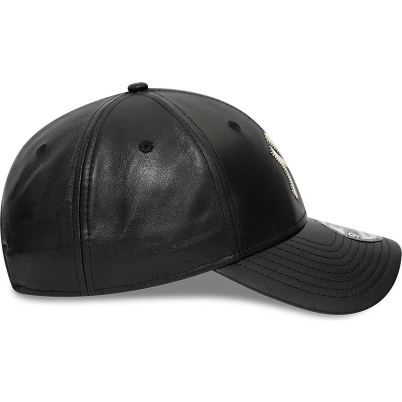 epci-curbata-negru-reglabila-9forty-leather-de-new-york-yankees-mlb-de-new-era