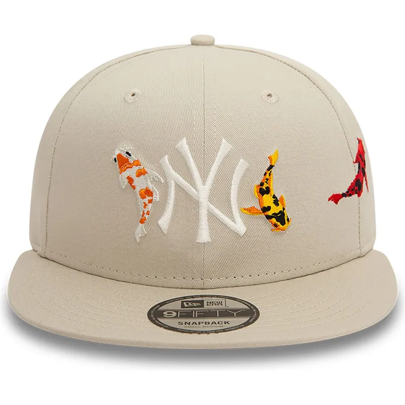 epci-plata-bej-snapback-9fifty-koi-fish-de-new-york-yankees-mlb-de-new-era