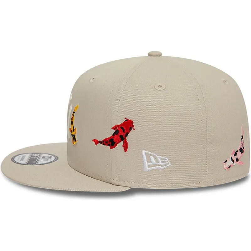 epci-plata-bej-snapback-9fifty-koi-fish-de-new-york-yankees-mlb-de-new-era