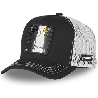 Cappellino trucker nero e bianco Snoopy Joe Cool NAW5 Peanuts di Capslab