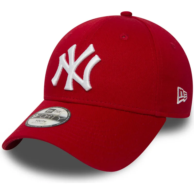 cap-curbata-red-adjustable-strap-pentru-copii-9forty-essential-de-new-york-yankees-mlb-de-new-era