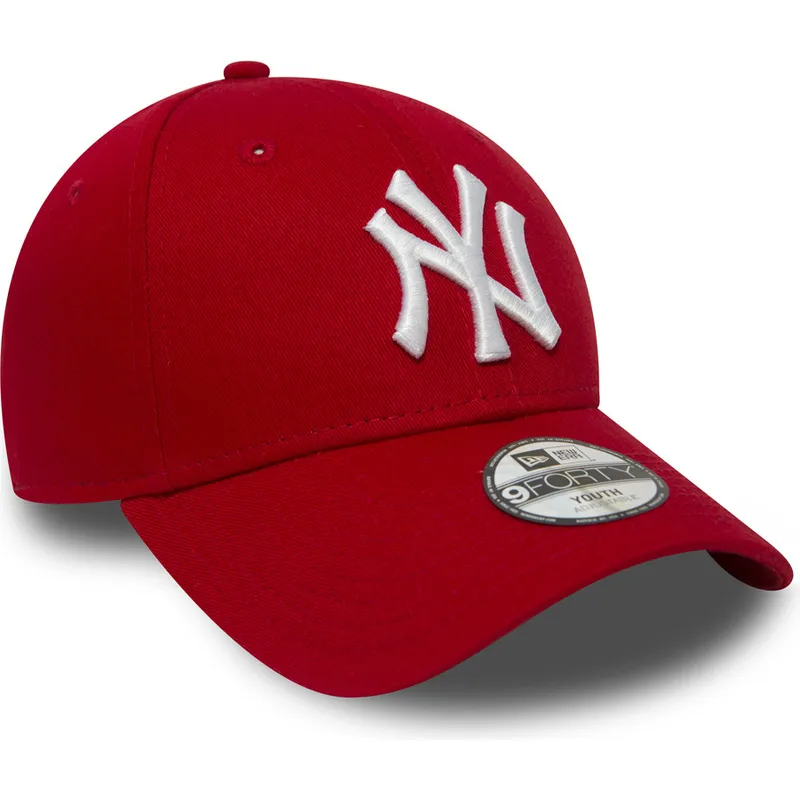 new-era-9forty-essential-new-york-yankees-mlb-verstellbare-rote-kinderkappe