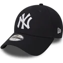 cappello-curvo-blu-navy-regolabile-per-bambino-9forty-essential-dei-new-york-yankees-mlb-di-new-era