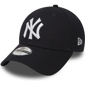 Cappellino curvo blu navy regolabile per bambino 9FORTY Essential dei New York Yankees MLB di New Era
