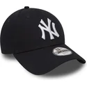 cappello-curvo-blu-navy-regolabile-per-bambino-9forty-essential-dei-new-york-yankees-mlb-di-new-era