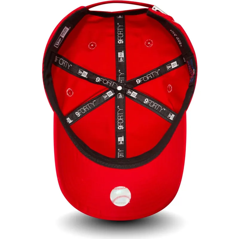 cappellino-visiera-curva-rosso-regolabile-9forty-flawless-logo-di-new-york-yankees-mlb-di-new-era