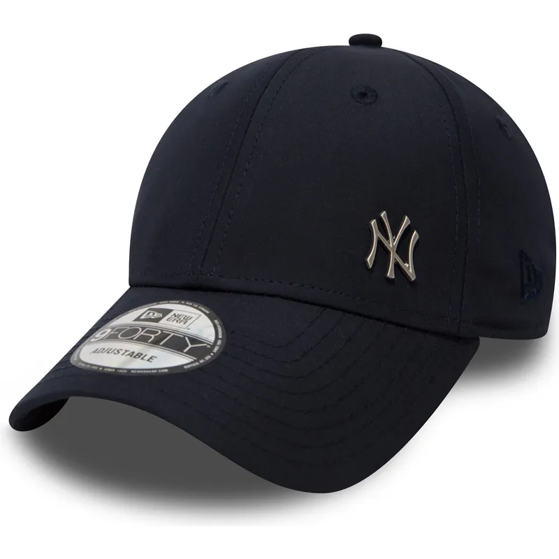 verstellbare-marineblaue-9forty-kappe-mit-gebogenem-schirm-und-makellosem-new-york-yankees-mlb-logo-von-new-era