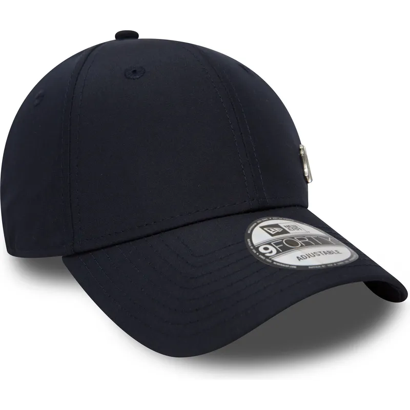 verstellbare-marineblaue-9forty-kappe-mit-gebogenem-schirm-und-makellosem-new-york-yankees-mlb-logo-von-new-era