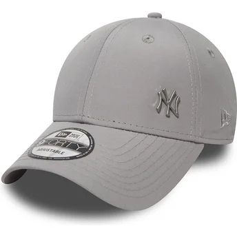 Szara zakrzywiona czapka regulowana 9FORTY Flawless Logo New York Yankees MLB od New Era