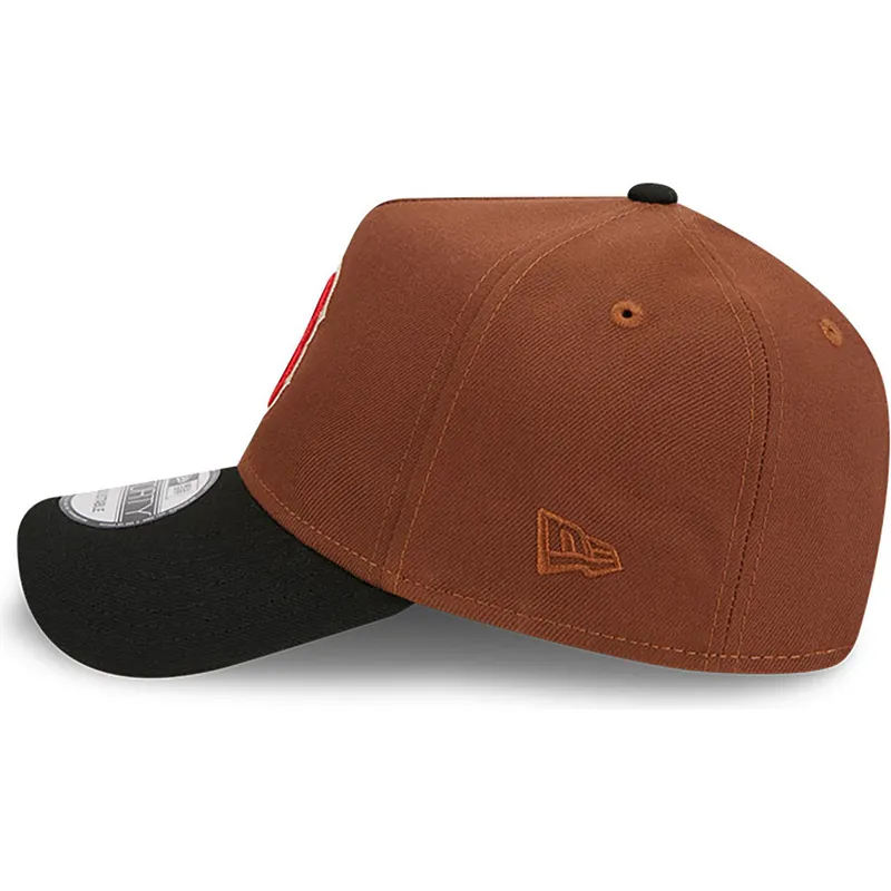 epci-curbata-maro-snapback-9forty-a-frame-harvest-de-boston-red-sox-mlb-de-new-era
