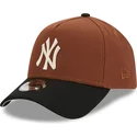 epci-curbata-maro-snapback-9forty-a-frame-harvest-de-new-york-yankees-mlb-de-new-era