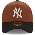 epci-curbata-maro-snapback-9forty-a-frame-harvest-de-new-york-yankees-mlb-de-new-era