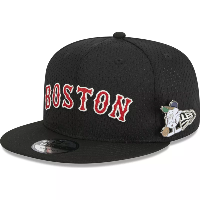 New Era Flat Brim 9FIFTY Post-Up Pin Boston Red Sox MLB Black