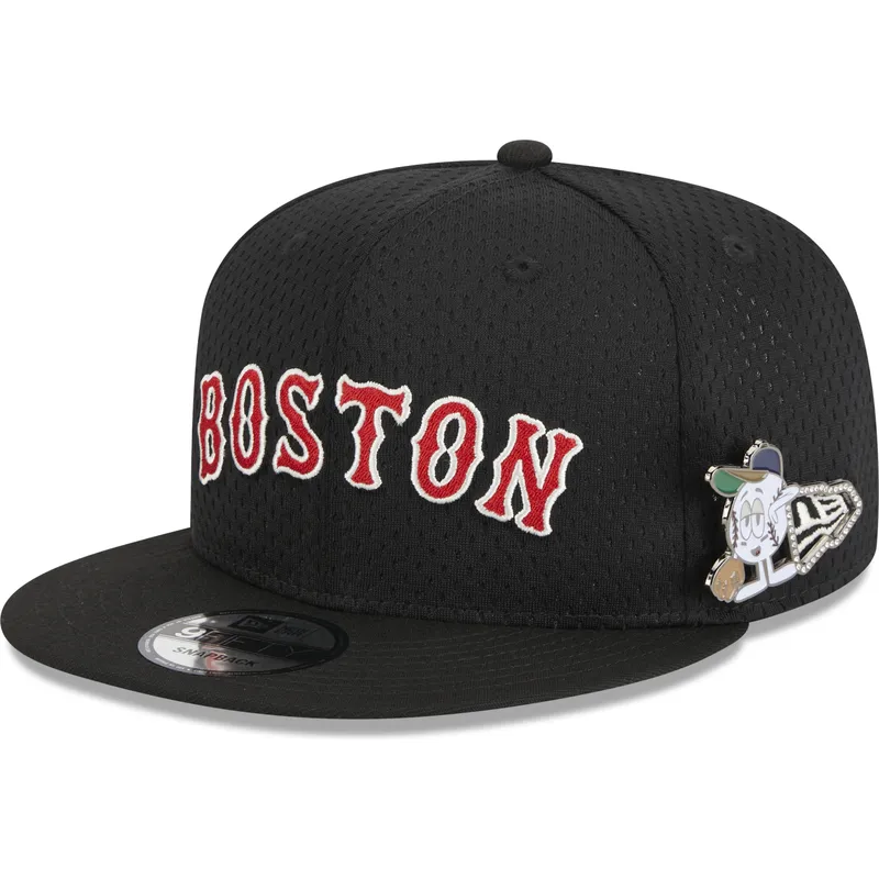 svart-platt-snapback-keps-9fifty-post-up-pin-boston-red-sox-mlb-fran-new-era