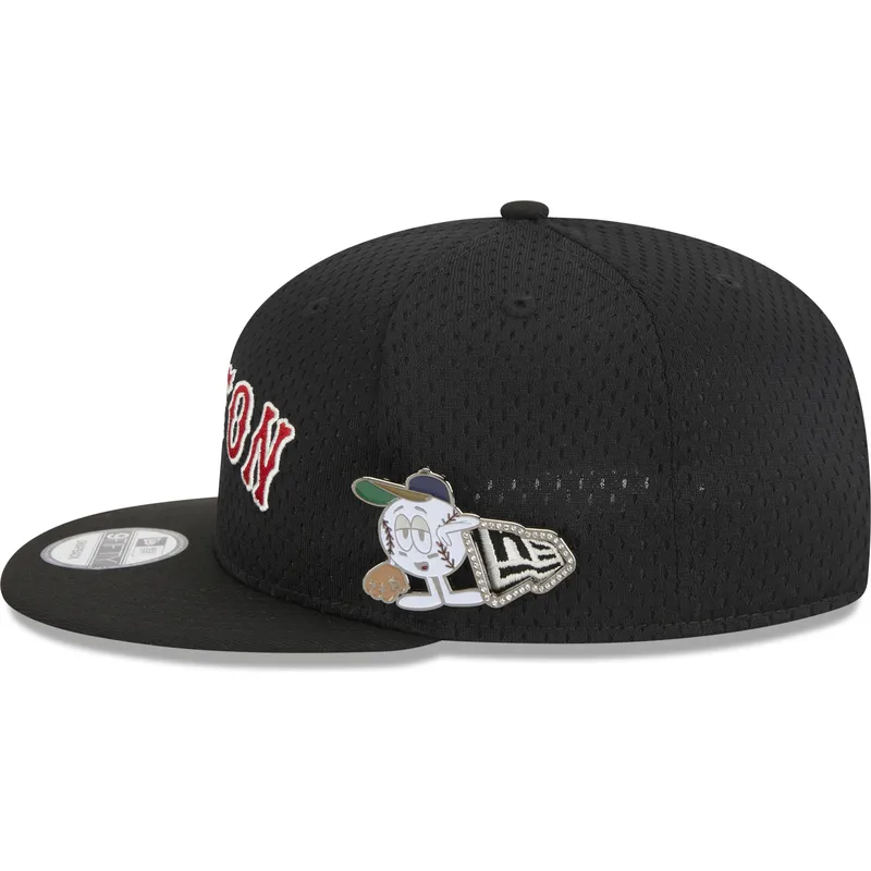 svart-platt-snapback-keps-9fifty-post-up-pin-boston-red-sox-mlb-fran-new-era