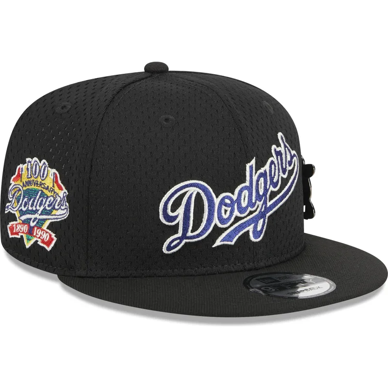 svart-platt-snapback-keps-9fifty-post-up-pin-los-angeles-dodgers-mlb-fran-new-era