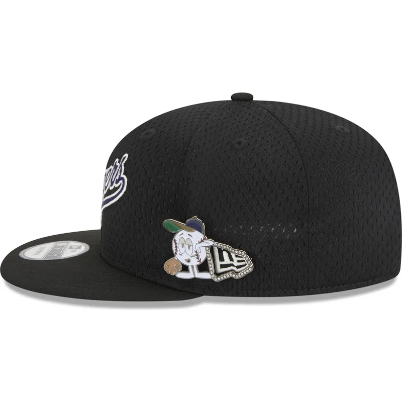 svart-platt-snapback-keps-9fifty-post-up-pin-los-angeles-dodgers-mlb-fran-new-era