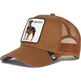 Goorin Bros. Rottweiler Dog The Baddest Boy The Farm Brown Trucker Hat