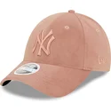 epci-curbata-roz-reglabila-9forty-velour-de-new-york-yankees-mlb-de-new-era