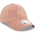 epci-curbata-roz-reglabila-9forty-velour-de-new-york-yankees-mlb-de-new-era