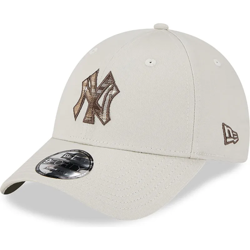 epci-curbata-bej-reglabila-9forty-check-infill-de-new-york-yankees-mlb-de-new-era
