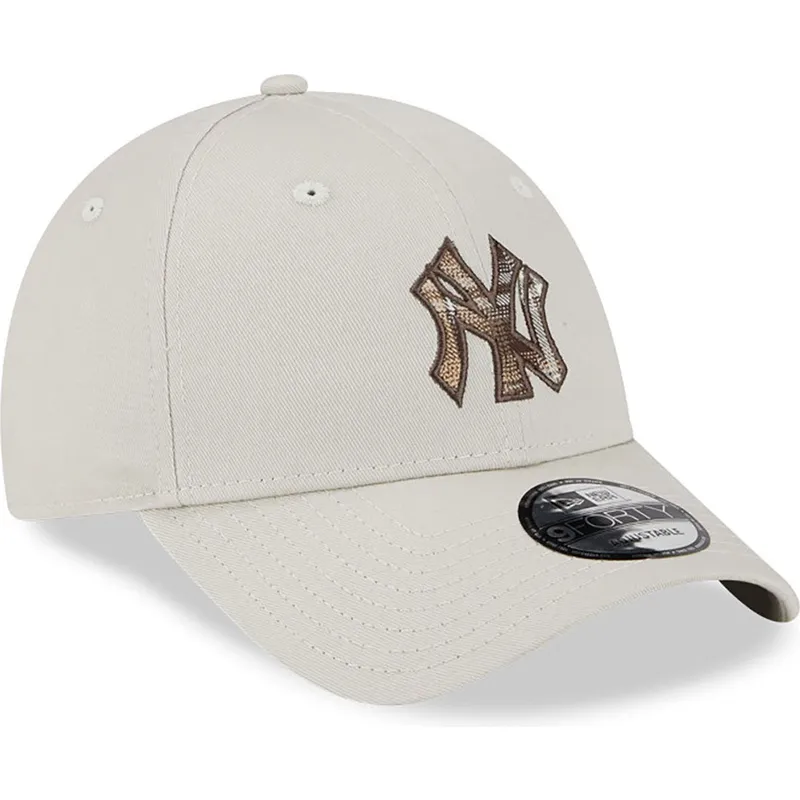 epci-curbata-bej-reglabila-9forty-check-infill-de-new-york-yankees-mlb-de-new-era