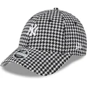 epci-curbata-negru-reglabila-9forty-houndstooth-de-new-york-yankees-mlb-de-new-era