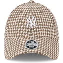 epci-curbata-maro-reglabila-9forty-houndstooth-de-new-york-yankees-mlb-de-new-era