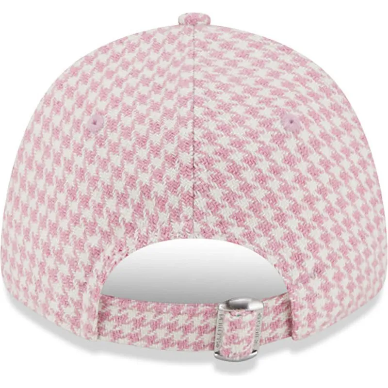 epci-curbata-roz-reglabila-9forty-houndstooth-de-los-angeles-dodgers-mlb-de-new-era
