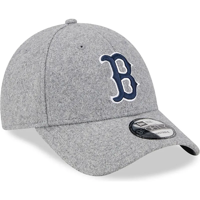 epci-curbata-gri-reglabila-9forty-essential-melton-wool-de-boston-red-sox-mlb-de-new-era