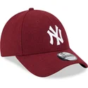 epci-curbata-rou-reglabila-9forty-essential-melton-wool-de-new-york-yankees-mlb-de-new-era