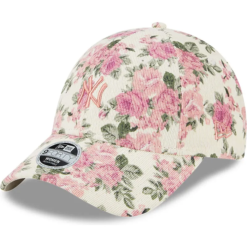 epci-curbata-bej-reglabila-rosa-9forty-floral-cord-de-new-york-yankees-mlb-de-new-era